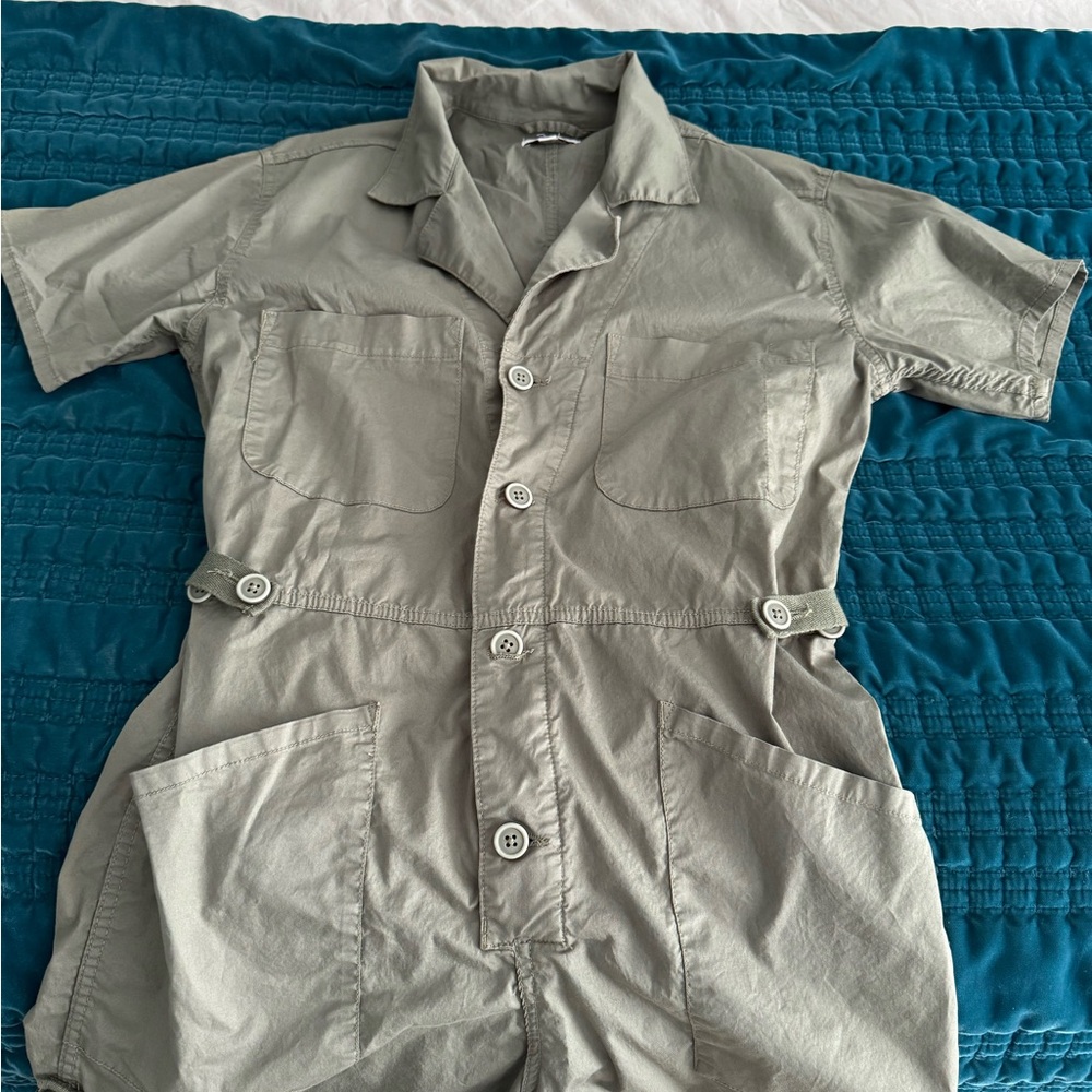 Pistola Army Green Button-Up Jumpsuit